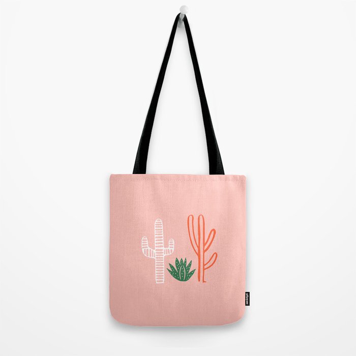 Hand drawn cactus plant art Tote Bag Gallery Image 2