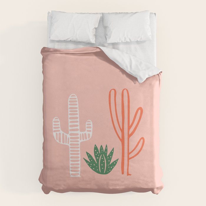 Hand drawn cactus plant art Duvet Cover Gallery Image 6