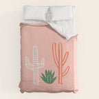 Hand drawn cactus plant art Duvet Cover Gallery Image 6
