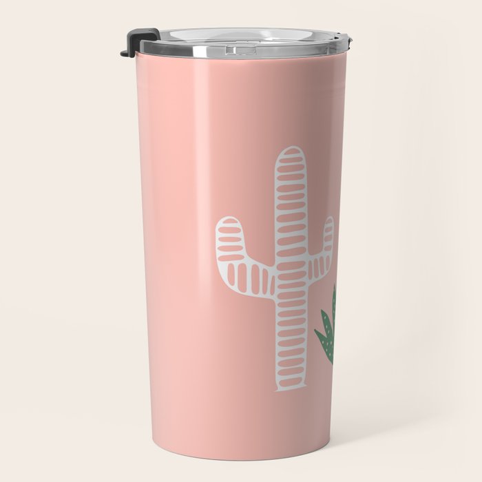 Hand drawn cactus plant art Travel Mug Gallery Image 3