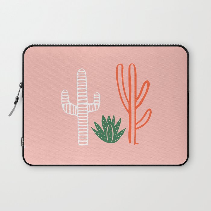 Hand drawn cactus plant art Laptop Sleeve Gallery Image 1