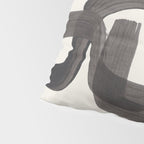 Black Ink Paint Brush Strokes Wiggles Mid Century Modern Pillow Sham Gallery Image 4