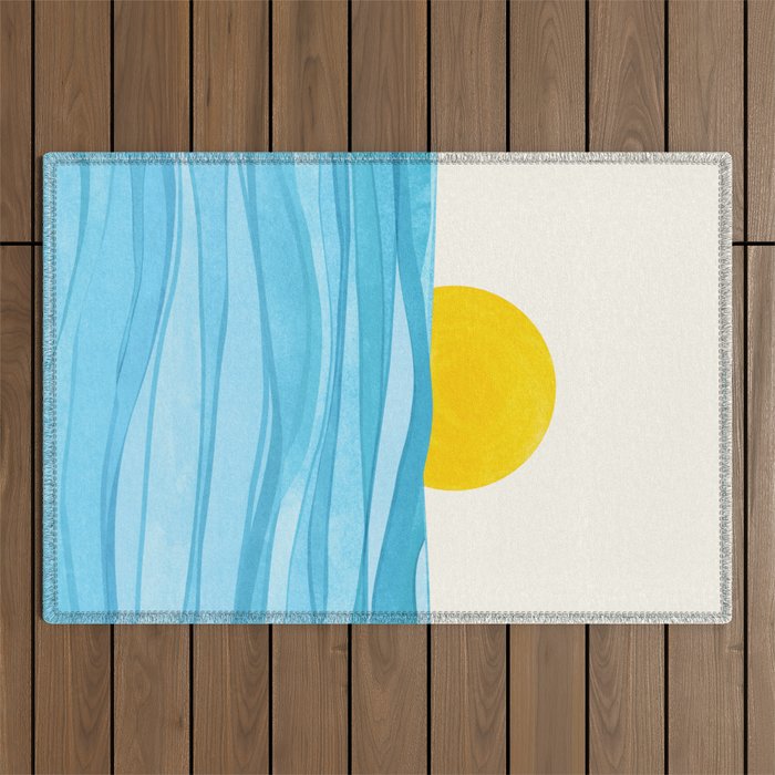 Seaside Sunrise View Outdoor Rug