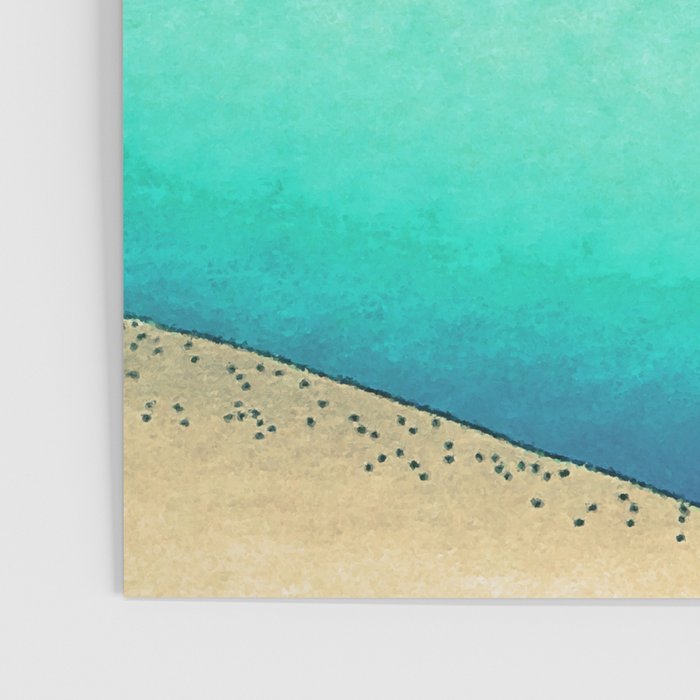 Sunrise at Shinzenn - Nature Ukiyo Landscape in Green, Blue and Orange Poster Gallery Image 3