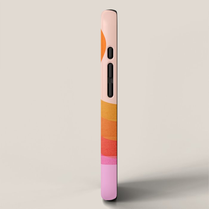 Abstraction_SUNSET_OCEAN_COLOR_POP_ART_Minimalism_009D iPhone Case Gallery Image 2