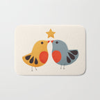 Festive Birds and Star Bath Mat Gallery Image 1