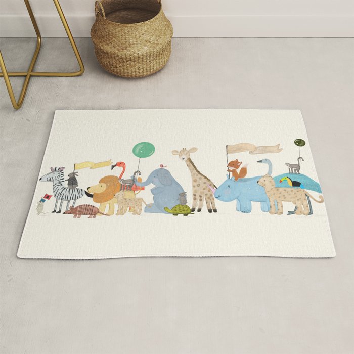 little safari parade Rug Gallery Image 1