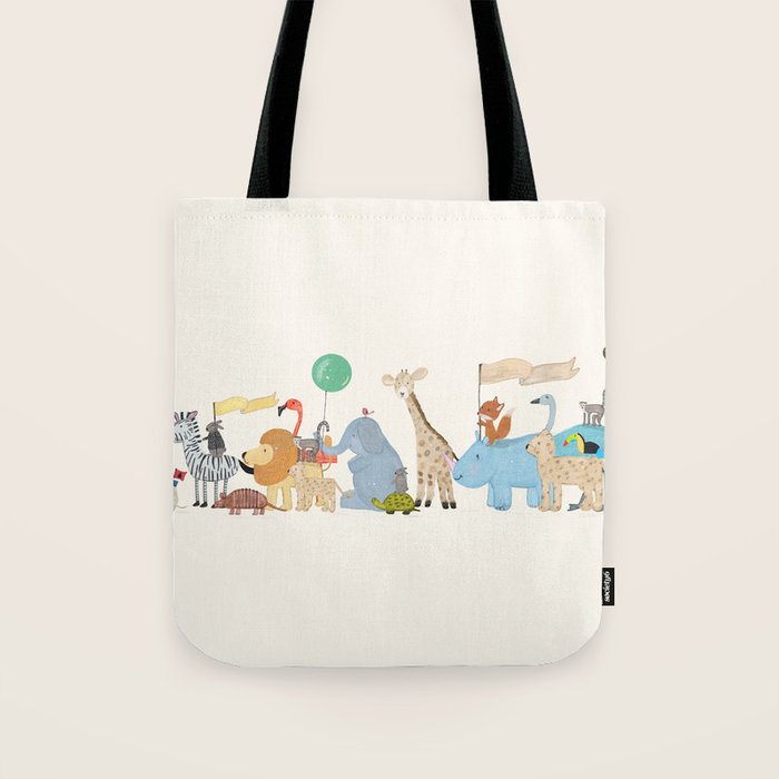 little safari parade Tote Bag Gallery Image 1