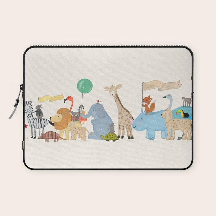 little safari parade Laptop Sleeve Gallery Image 1