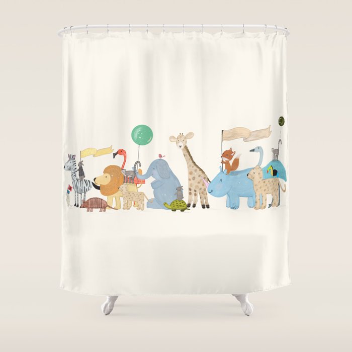 little safari parade Shower Curtain Gallery Image 1