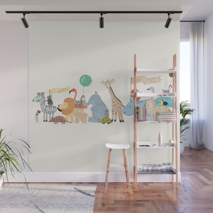 little safari parade Wall Mural Gallery Image 1