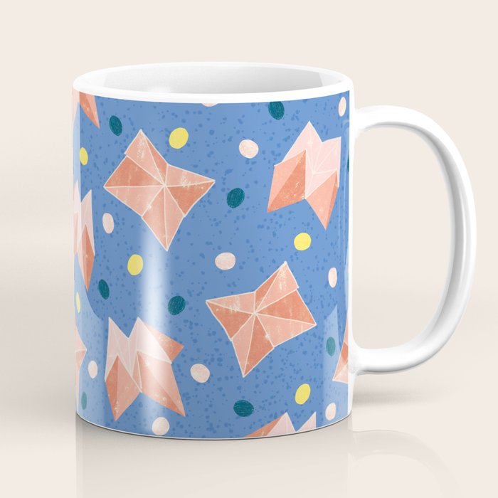 Origami Fortune Teller in Lavender & Pastel Pink Coffee Mug Gallery Image 1