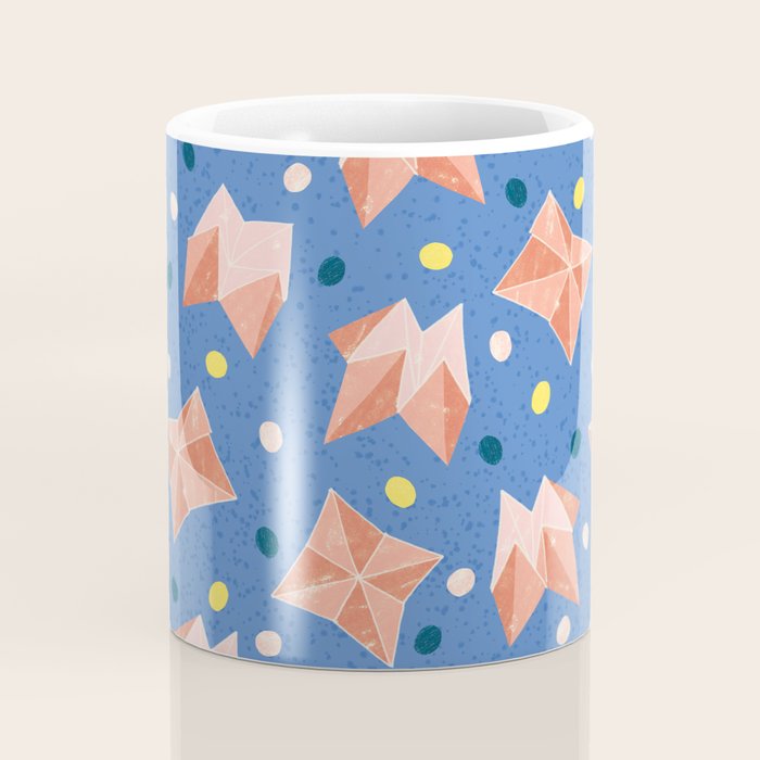 Origami Fortune Teller in Lavender & Pastel Pink Coffee Mug Gallery Image 4