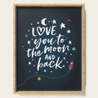 Love you to the moon and back Serving Tray Gallery Image 1