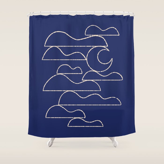 Moon And Cloudscape No. 1 Shower Curtain Gallery Image 1
