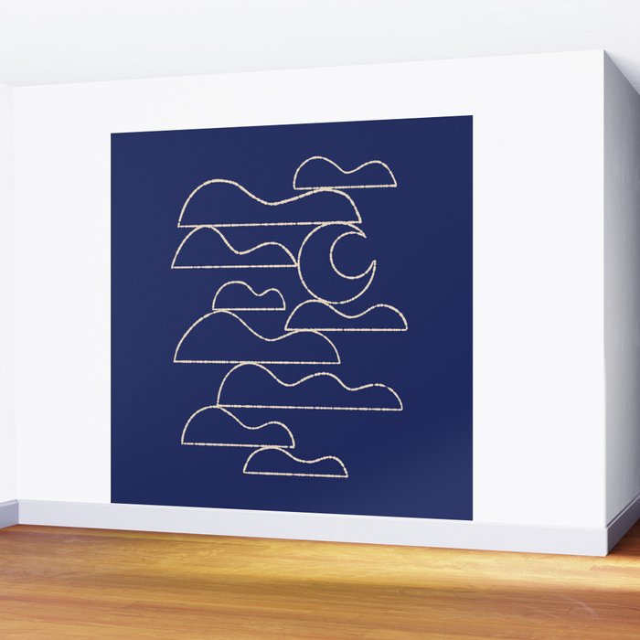 Moon And Cloudscape No. 1 Wall Mural Gallery Image 2