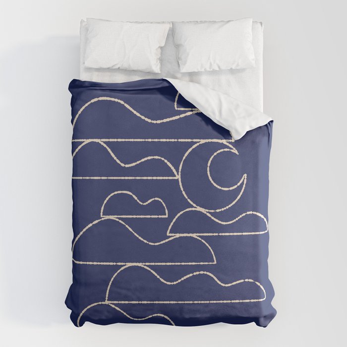 Moon And Cloudscape No. 1 Duvet Cover Gallery Image 6