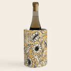Sunflowers - black and ochre on cream Wine Chiller Gallery Image 3