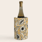 Sunflowers - black and ochre on cream Wine Chiller Gallery Image 2