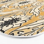 Sunflowers - black and ochre on cream Bath Mat Gallery Image 3