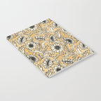 Sunflowers - black and ochre on cream Notebook Gallery Image 2