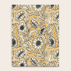 Sunflowers - black and ochre on cream Notebook Gallery Image 4