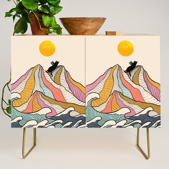 Good Morning Meow 3 - Reading Rainbow Credenza Gallery Image 1
