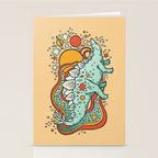 Star Stego | Retro Reptile Palette Stationery Card Gallery Image 2