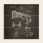 Soccer Patent - Soccer Goal Art - Black Chalkboard Wood Wall Art Gallery Image 1
