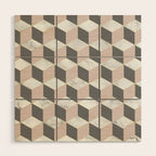 Blush Marble Cube Wood Wall Art Gallery Image 1