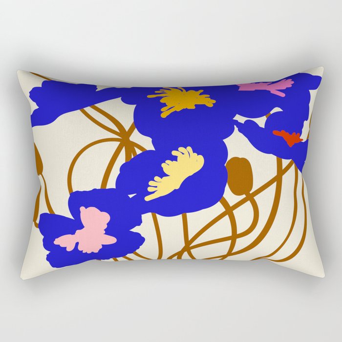 Flower Market, Barcelona, Modern botanical style Rectangular Pillow Gallery Image 2