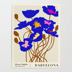 Flower Market, Barcelona, Modern botanical style Poster Gallery Image 4