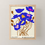 Flower Market, Barcelona, Modern botanical style Mini Art Print Gallery Image 1