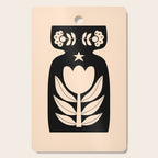 Black and White Minimalist Vase  Cutting Board Gallery Image 1