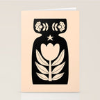 Black and White Minimalist Vase  Stationery Card Gallery Image 2