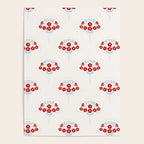 Heritage-Inspired Red and Blue Flowers Poster Gallery Image 4