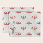 Heritage-Inspired Red and Blue Flowers Placemat Gallery Image 1
