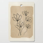 Line Wildflowers 2 Cutting Board Gallery Image 1