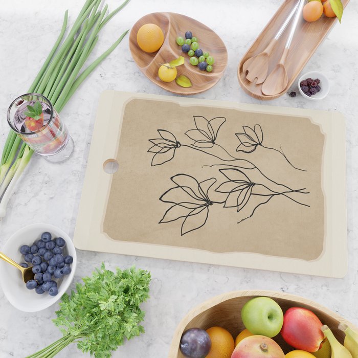 Line Wildflowers 2 Cutting Board Gallery Image 2