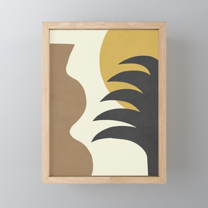 Mediterranean Abstract - Gold Brown Mini Art Print Gallery Image 1