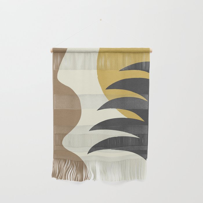 Mediterranean Abstract - Gold Brown Wall Hanging Gallery Image 1
