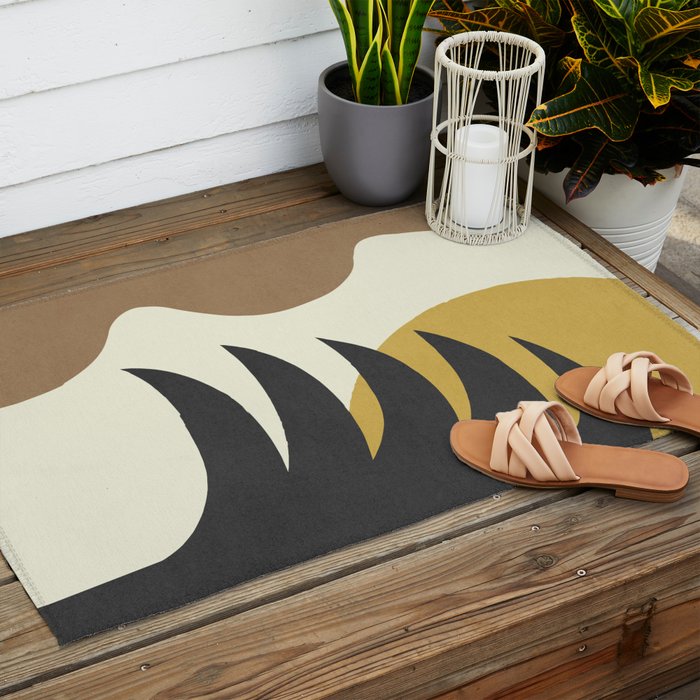 Mediterranean Abstract - Gold Brown Outdoor Rug Gallery Image 2