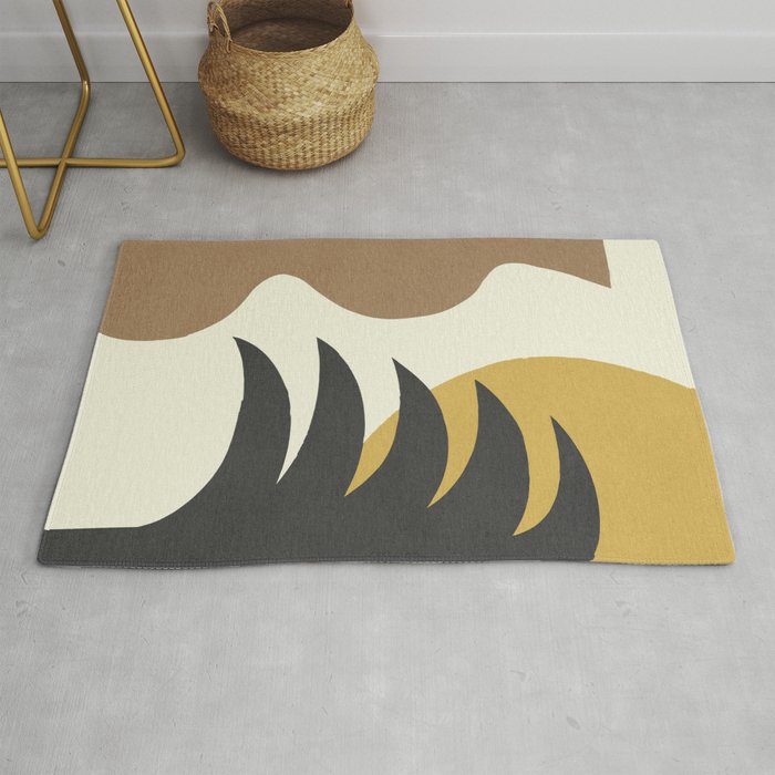 Mediterranean Abstract - Gold Brown Rug Gallery Image 1