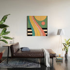 Geometric Abstraction 47 Wood Wall Art Gallery Image 2