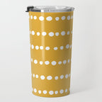 Spotted, Mustard Yellow, Boho Prints Travel Mug Gallery Image 3