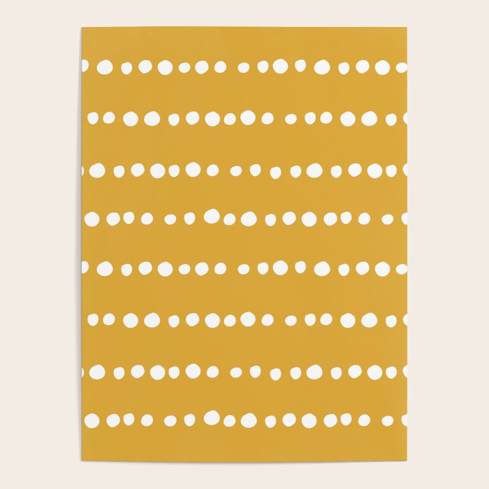 Spotted, Mustard Yellow, Boho Prints Poster Gallery Image 1