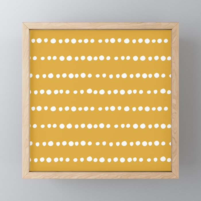 Spotted, Mustard Yellow, Boho Prints Mini Art Print Gallery Image 1