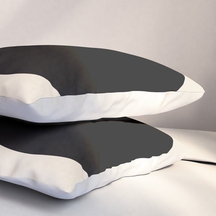 Abstraction_BLACK_DOT_LINE_ART_Minimalism_003C Pillow Sham Gallery Image 3