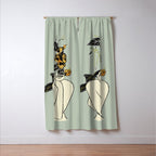 Rose Line Art  Window Curtain Gallery Image 3