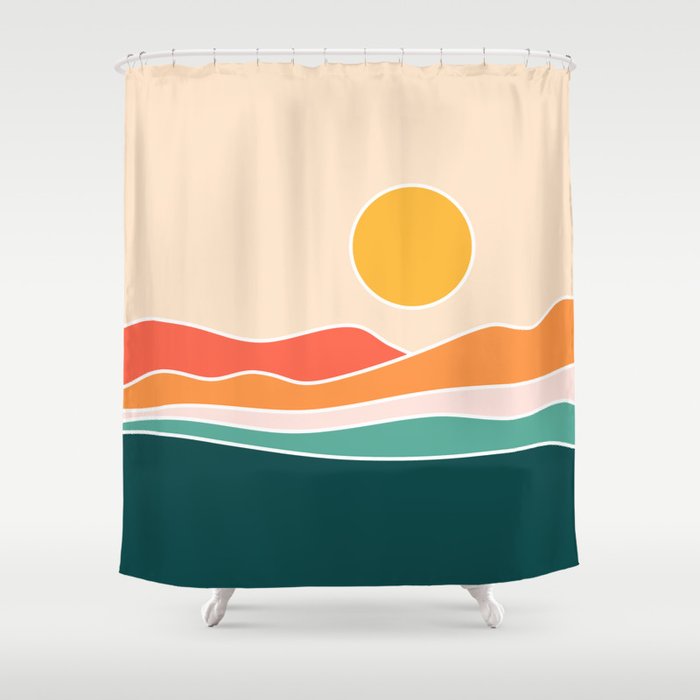 Abstract Landscape 23A Shower Curtain Gallery Image 1